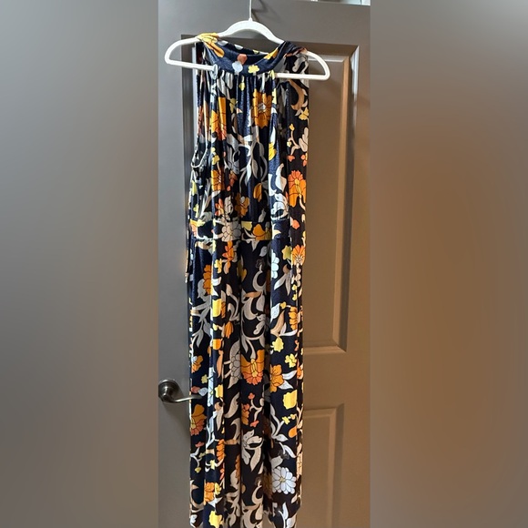 Lane Bryant Dresses & Skirts - Lane Bryant Vibrant Floral Maxi Dress - Black, Yellow, Orange